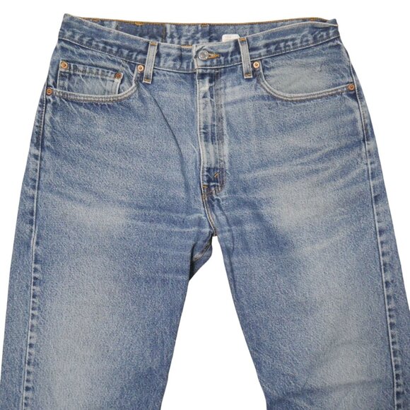 Levi's 505 Regular Fit Men's Straight Leg Jeans Size 34x30 Denim Medium Blue - Picture 4 of 8